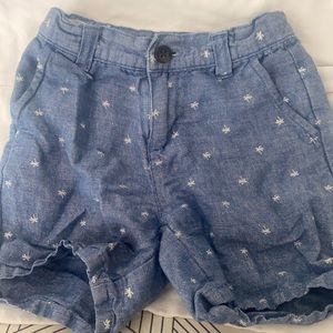 Janie and Jack chambray Linen Palm Shorts
